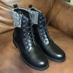 Black Josefina Combat Boot